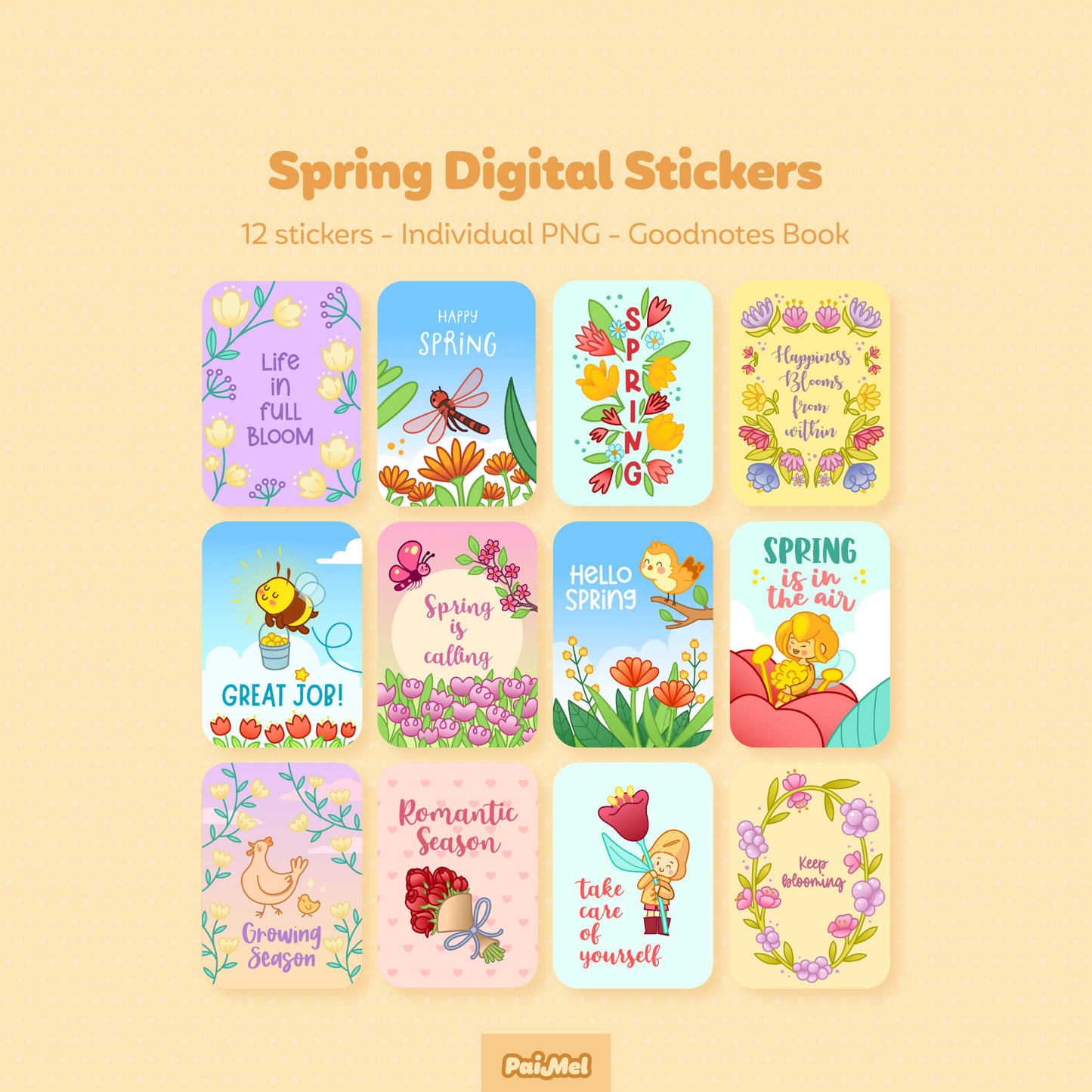 Spring Digital Stickers