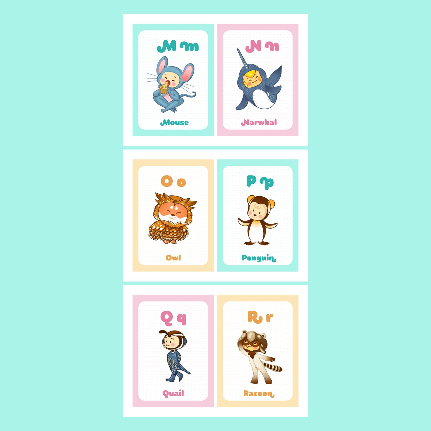 Printable Animal Alphabet Flash Cards