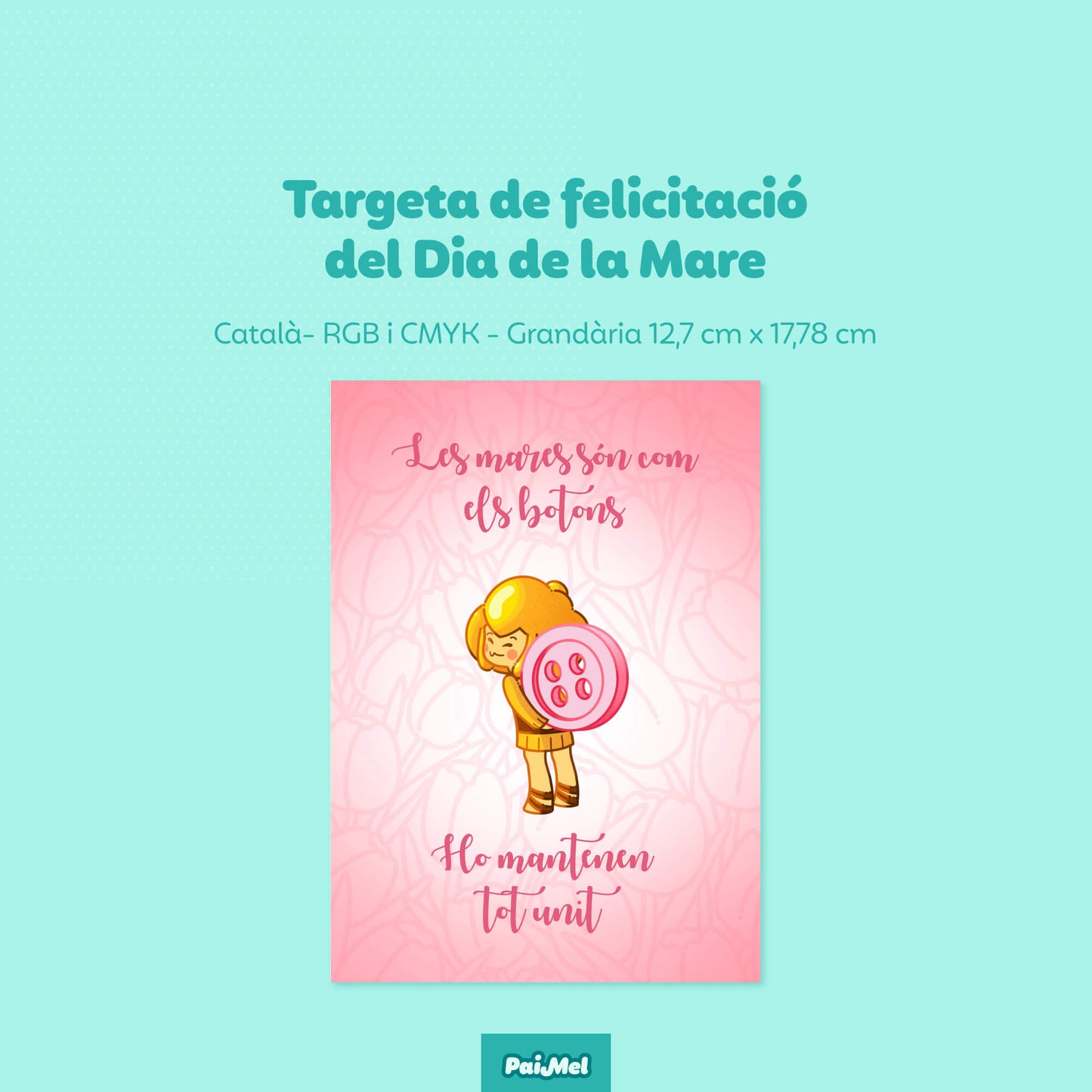 Mother's Day Printable Greeting Card (English, Spanish or Catalan)