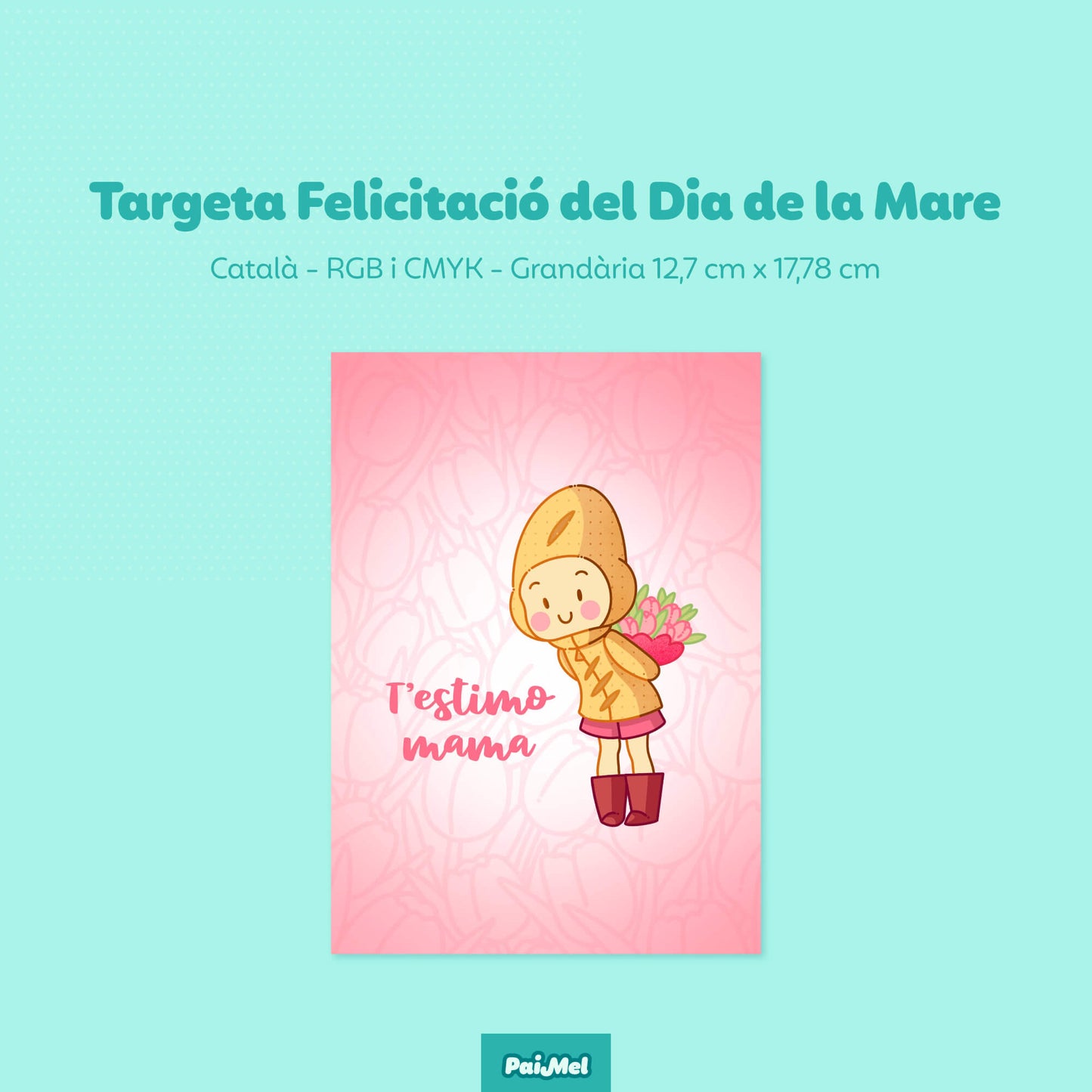 Mother's Day Printable Greeting Card (English, Spanish or Catalan)