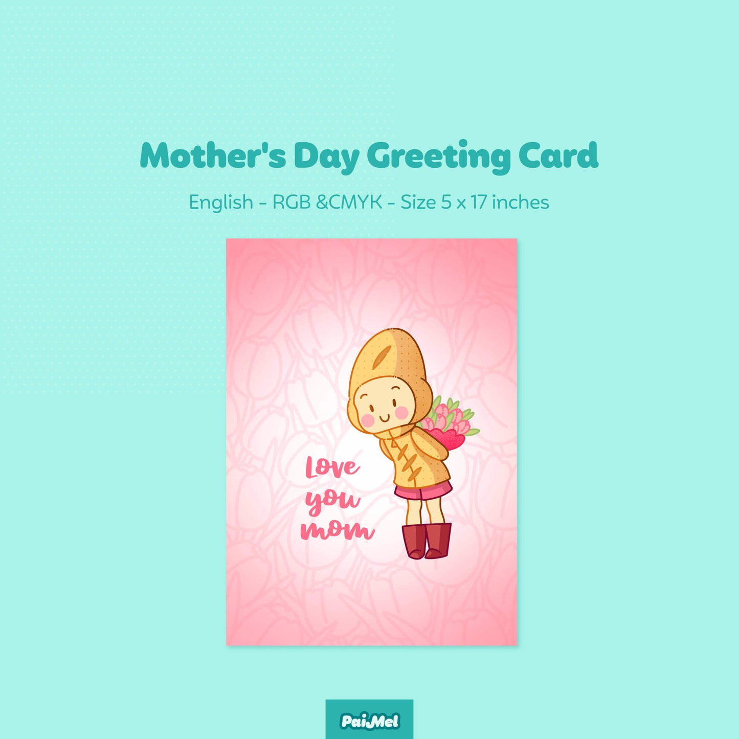 Mother's Day Printable Greeting Card (English, Spanish or Catalan)