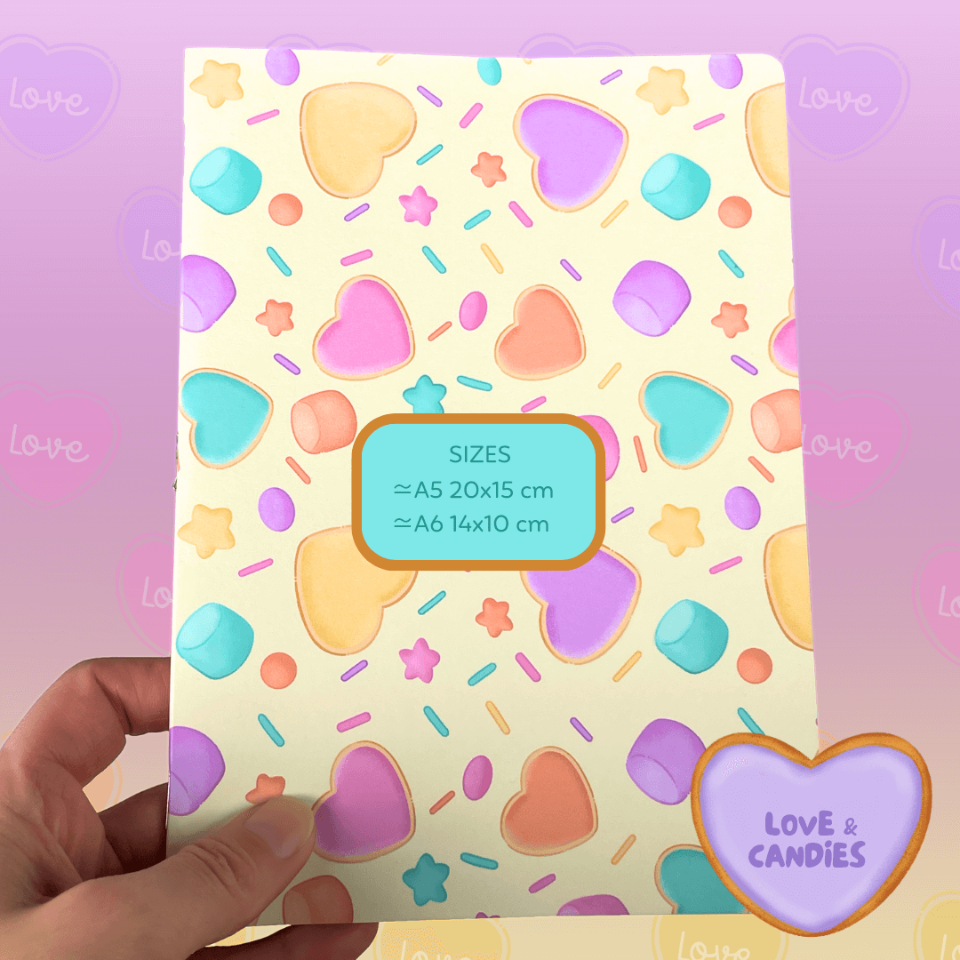 Cuaderno Tapa Blanda Love & Candies