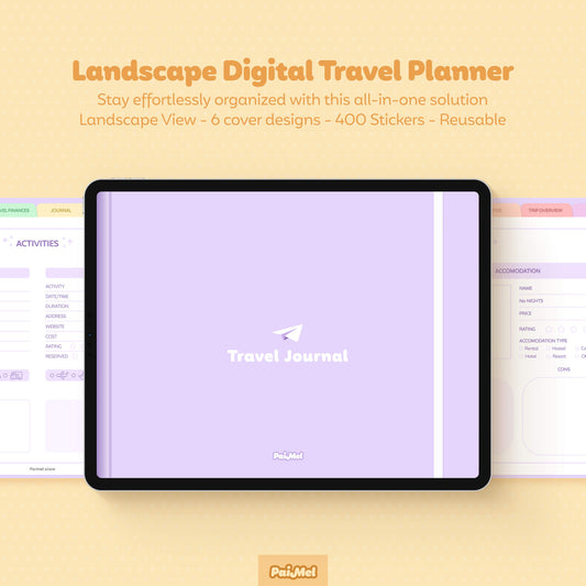 Digital Travel Planner Landscape View