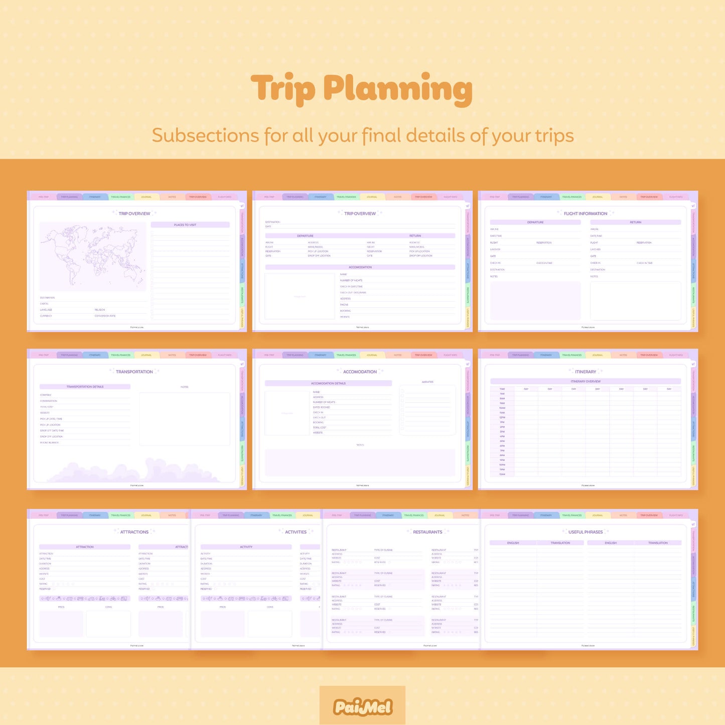 Digital Travel Planner Landscape View