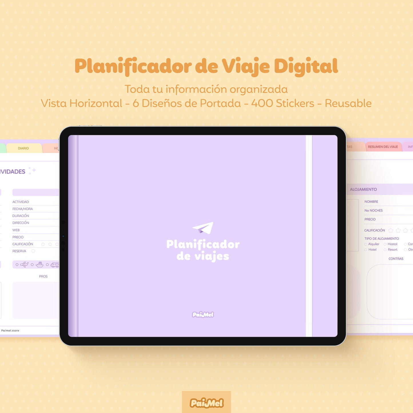 Planificador de Viaje Digital Horizontal