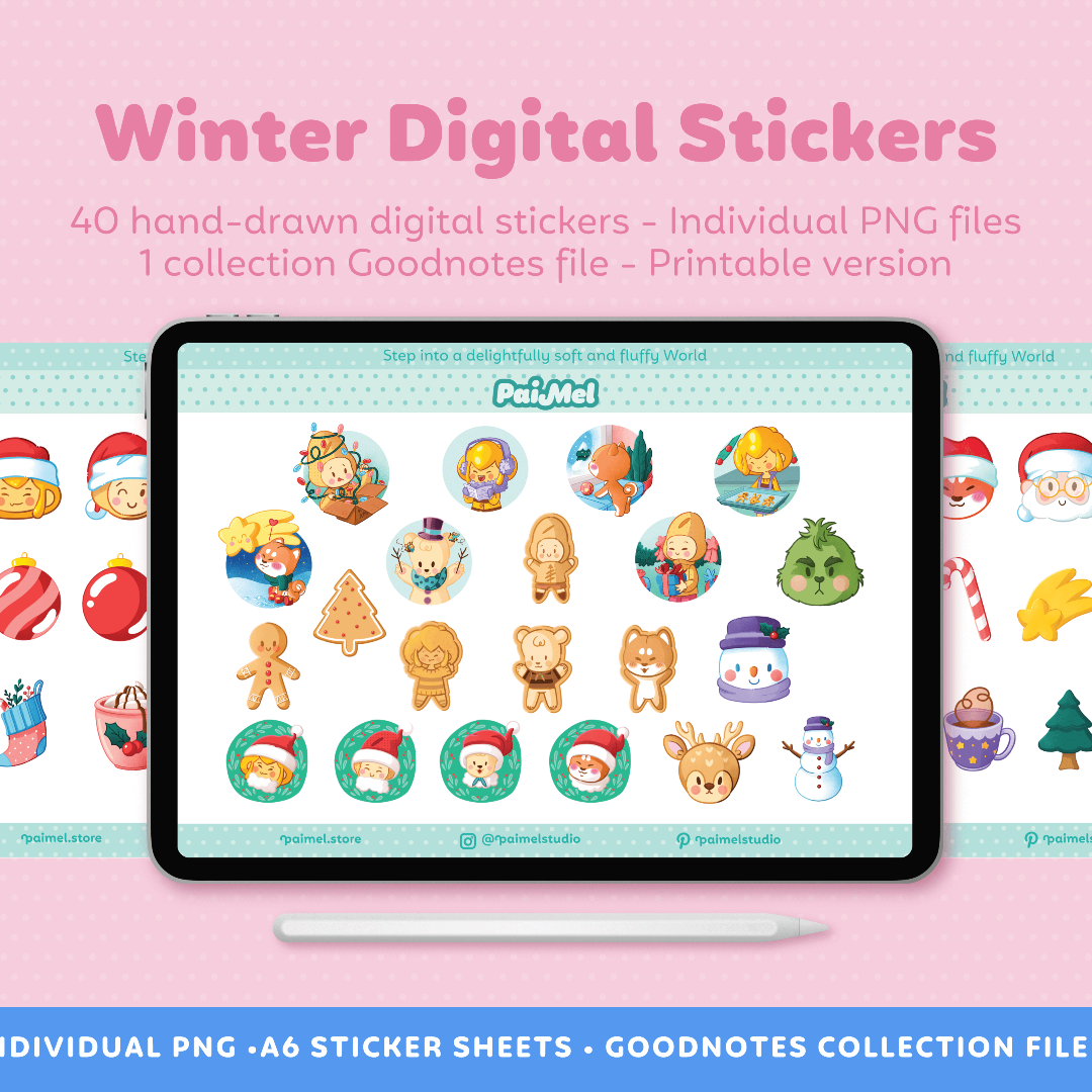 Digital stickers for Christmas